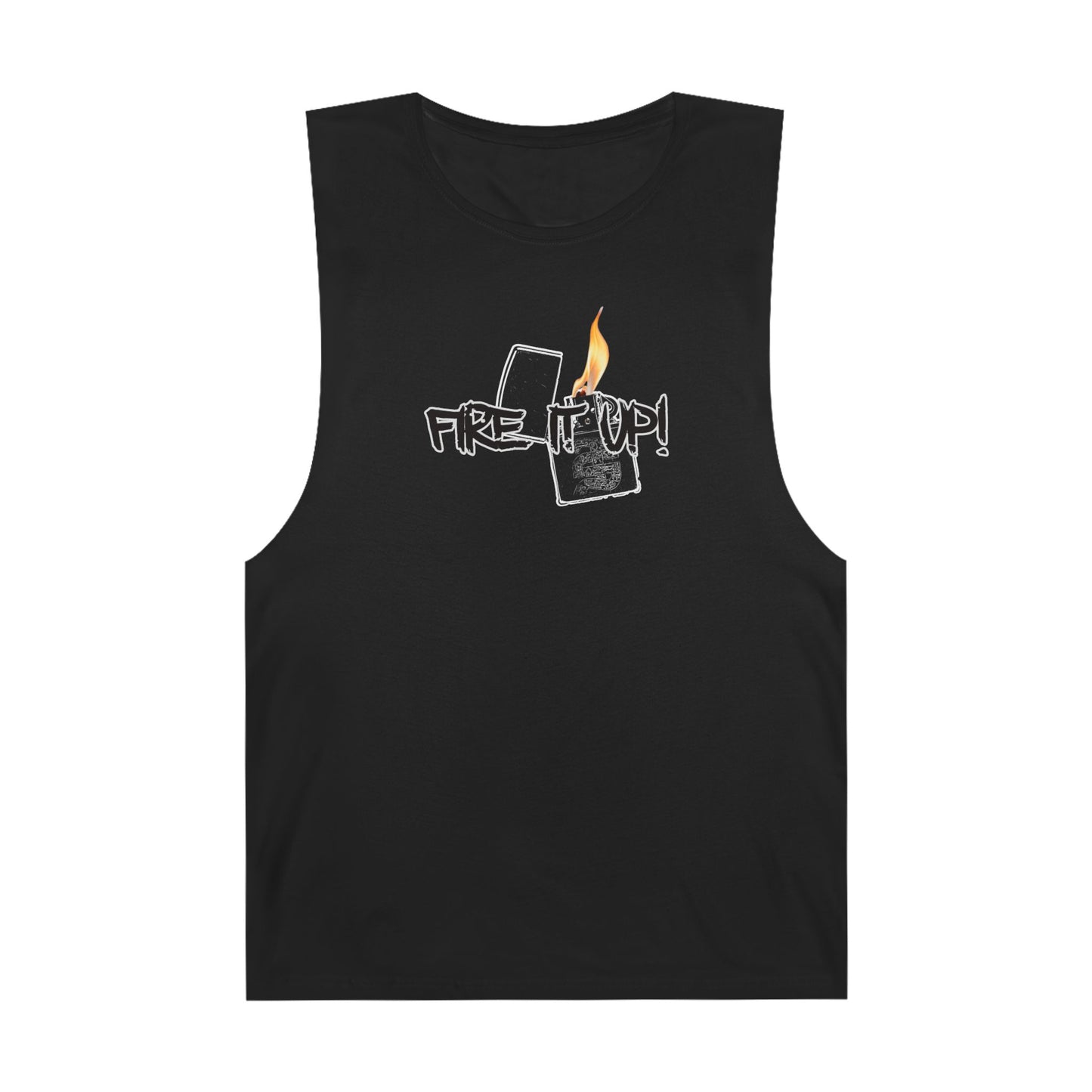 Unisex Fire It Up Tank Top, Vintage Style Muscle Tank, Summer Casual Wear, Gift for Campers, Festival Outfit, Retro Graphic Tee