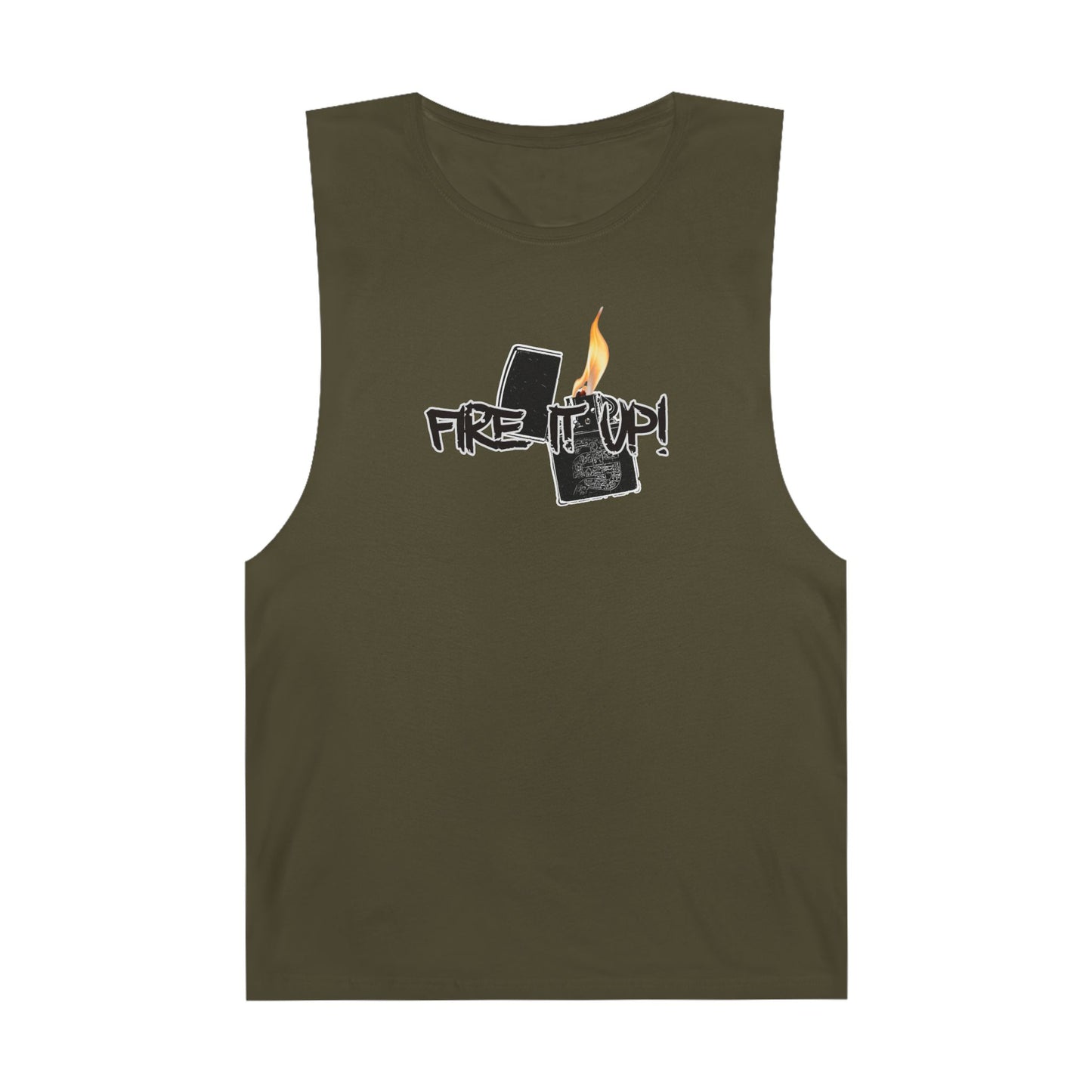 Unisex Fire It Up Tank Top, Vintage Style Muscle Tank, Summer Casual Wear, Gift for Campers, Festival Outfit, Retro Graphic Tee