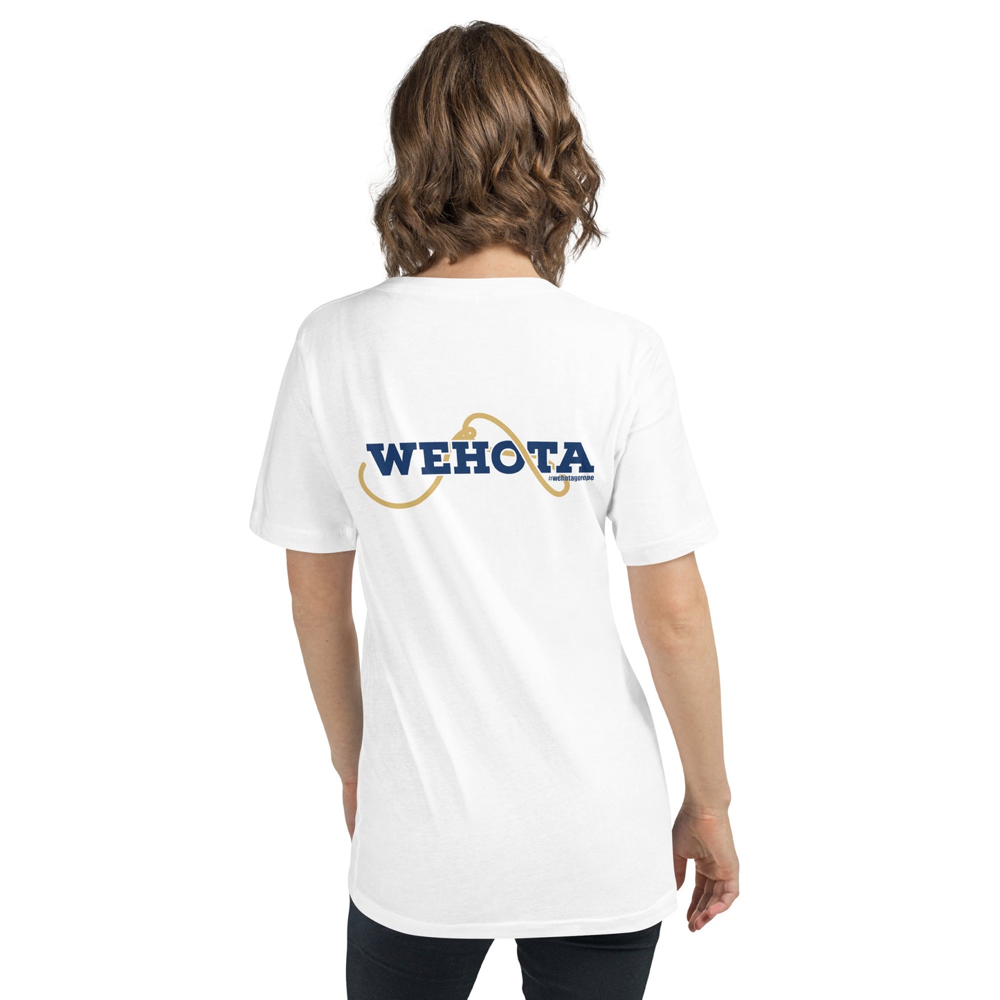Unisex Short Sleeve V-Neck T-Shirt wehota logo