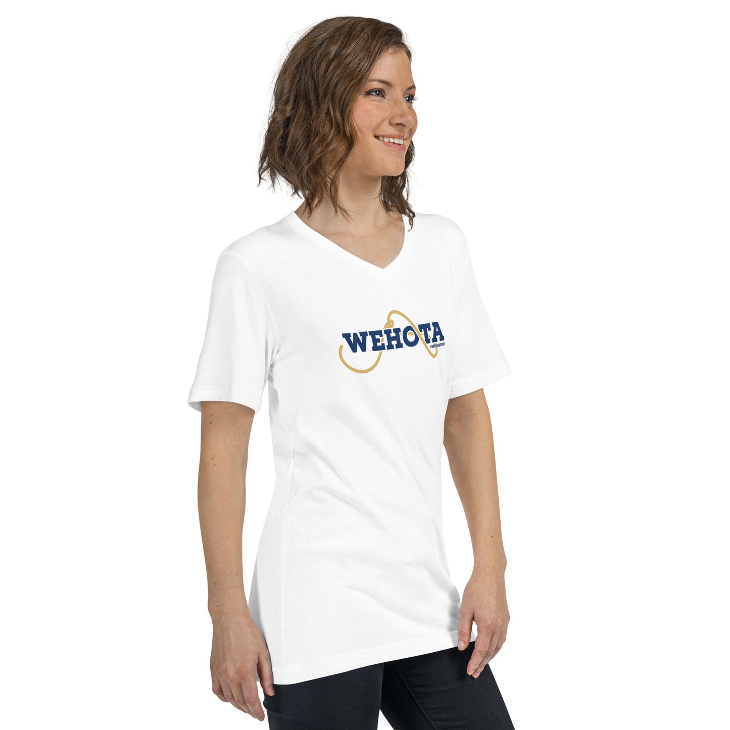 Unisex Short Sleeve V-Neck T-Shirt wehota logo