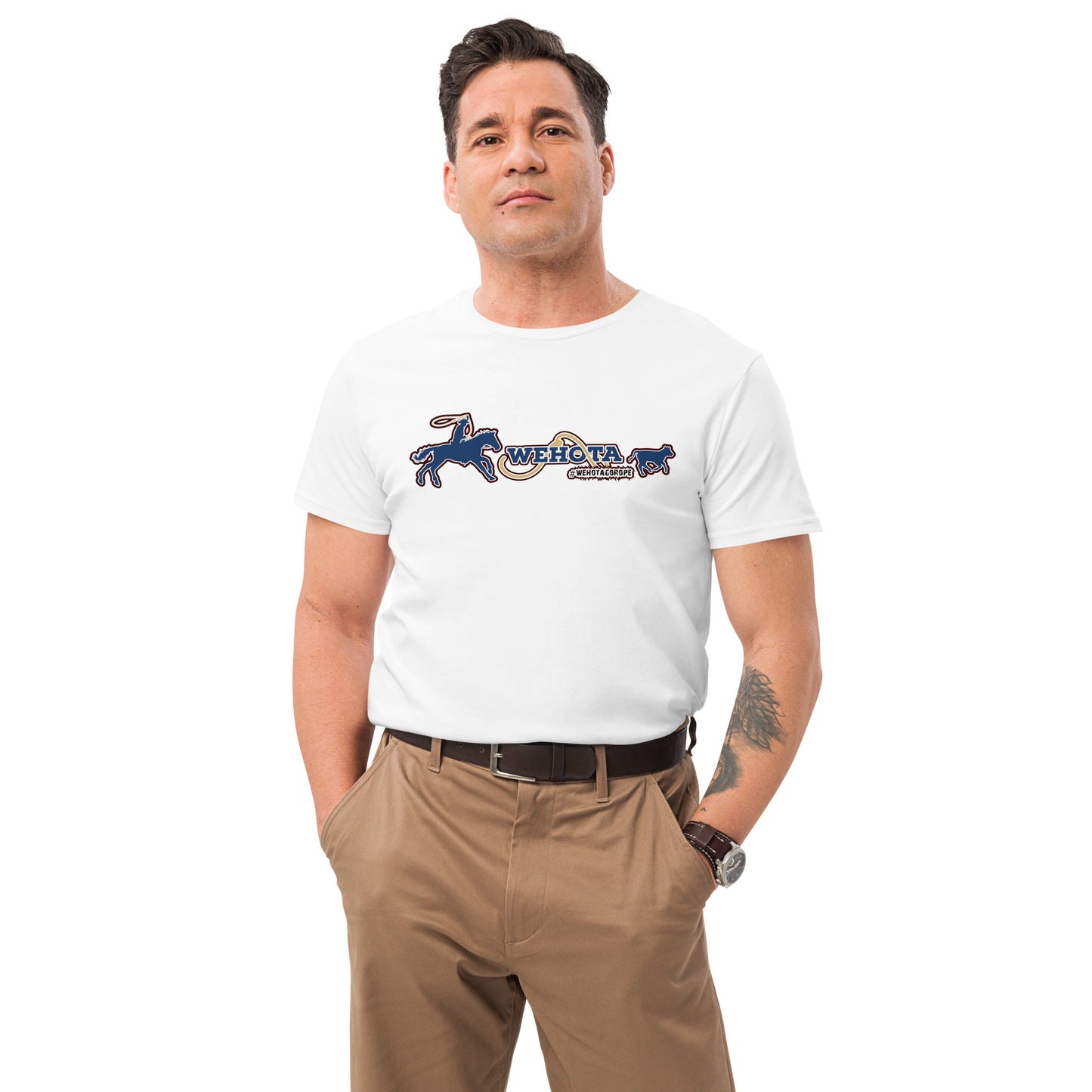 Men's premium cotton t-shirt Wehota Roping