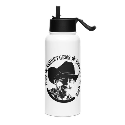 Stainless steel water bottle with a straw lid TSM