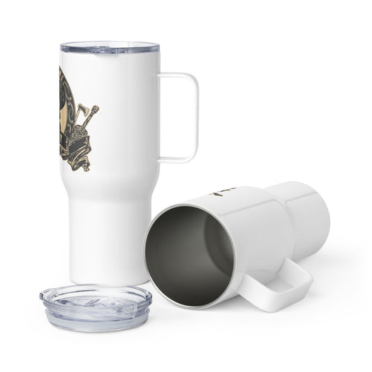Travel mug with a handle & TSM Logo