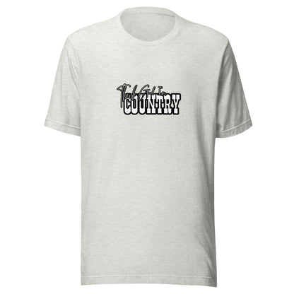 Unisex t-shirt 'Thank God I'm Country' - light