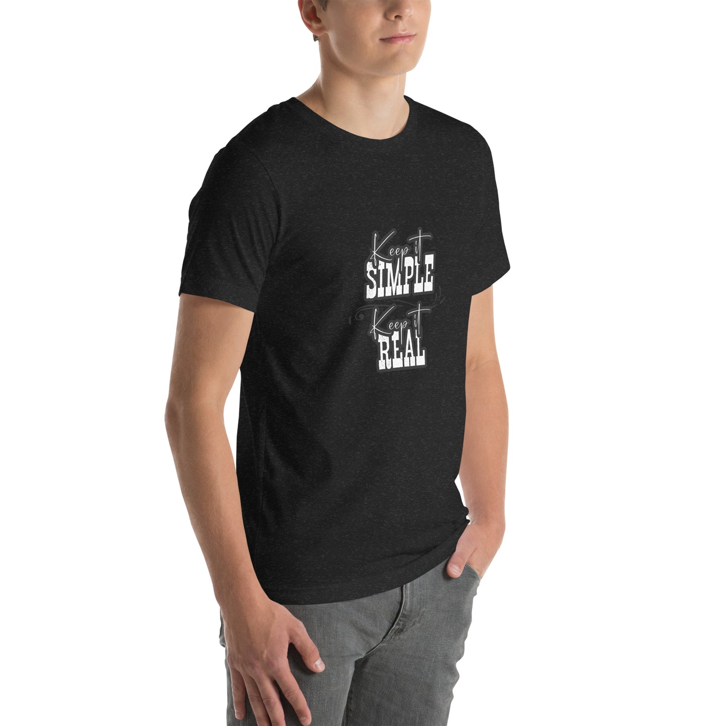 Unisex t-shirt 'Keep It Simple - Keep It Real'