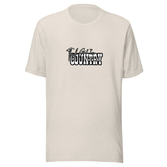 Unisex t-shirt 'Thank God I'm Country' - light