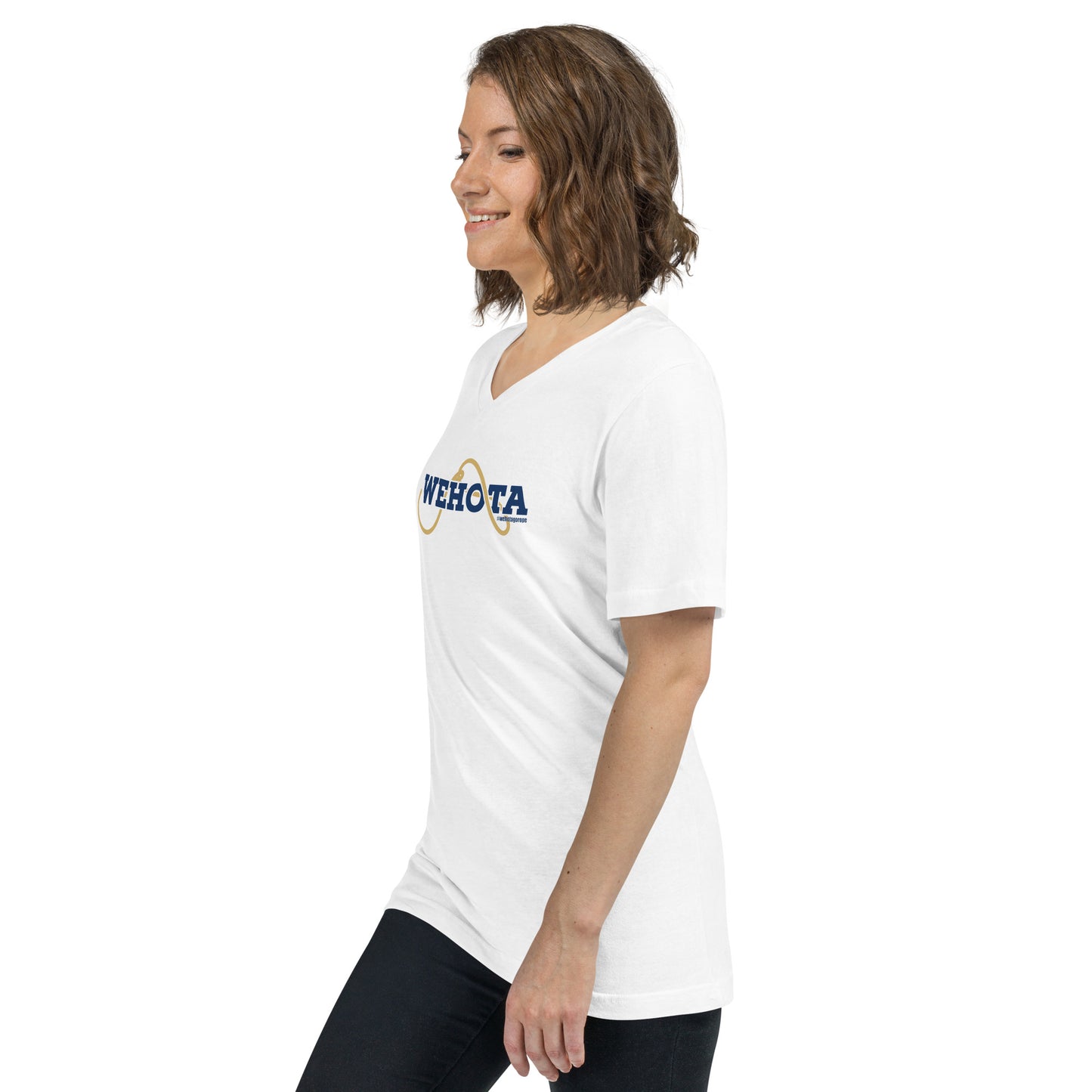 Unisex Short Sleeve V-Neck T-Shirt wehota logo
