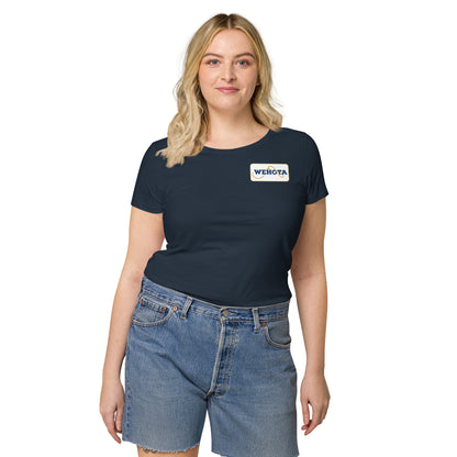 Women’s basic organic t-shirt wehota logo